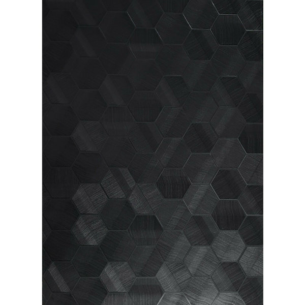 Zambaiti Parati Murcielago Hexagon Feature Black Wallpaper 3D Geometric & Reviews